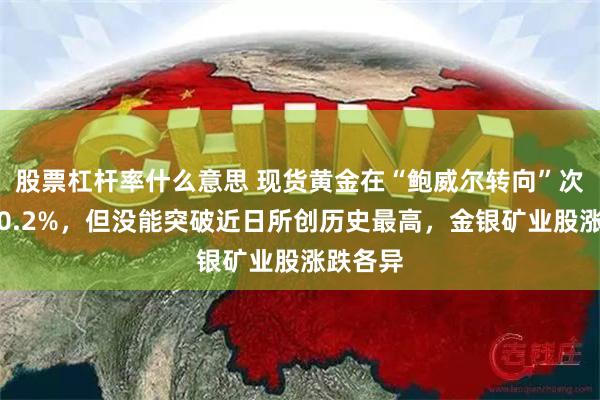 股票杠杆率什么意思 现货黄金在“鲍威尔转向”次日涨超0.2%，但没能突破近日所创历史最高，金银矿业股涨跌各异