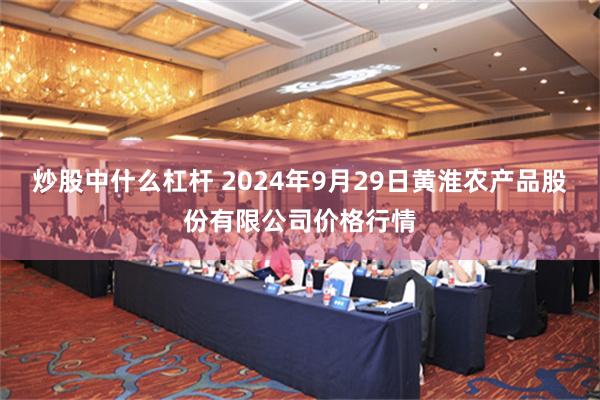 炒股中什么杠杆 2024年9月29日黄淮农产品股份有限公司价格行情