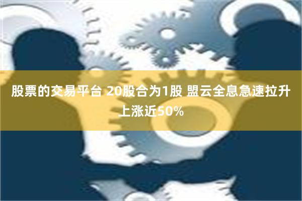 股票的交易平台 20股合为1股 盟云全息急速拉升上涨近50%